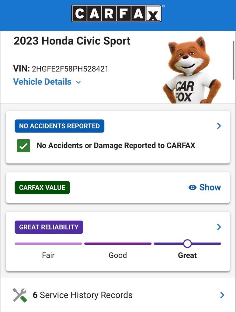 2023 Honda Civic Sport