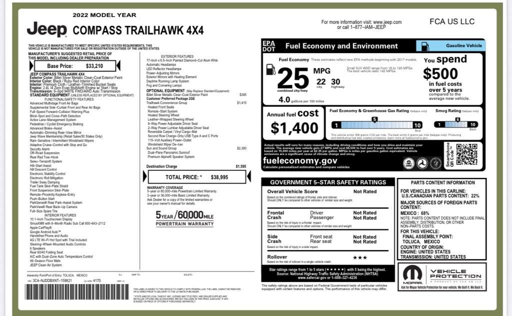 2022 Jeep Compass Trailhawk