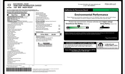 2025 RAM ProMaster 2500 High Roof