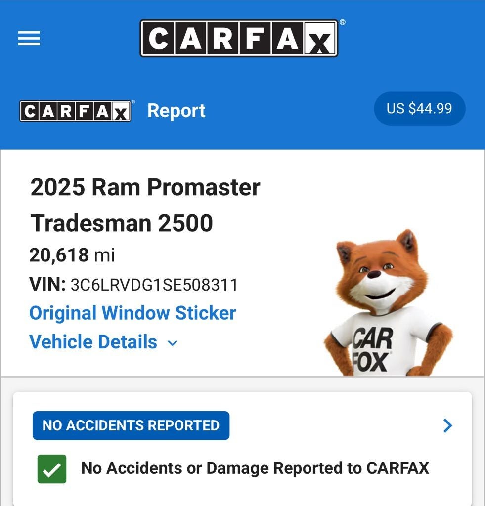 2025 RAM ProMaster 2500 High Roof