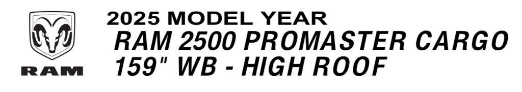 2025 RAM ProMaster 2500 High Roof