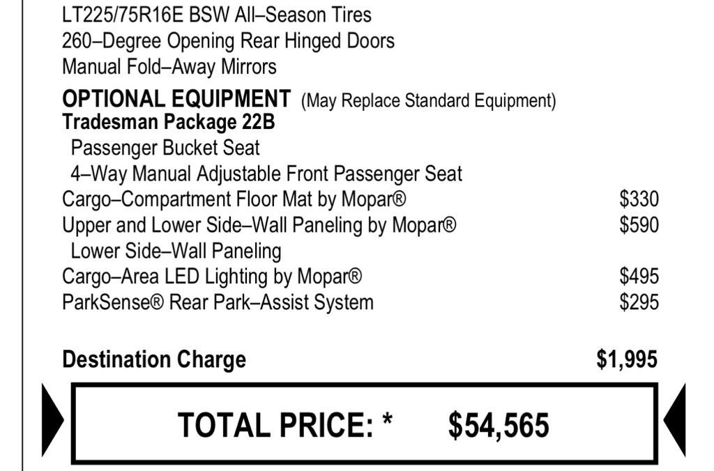 2025 RAM ProMaster 2500 High Roof