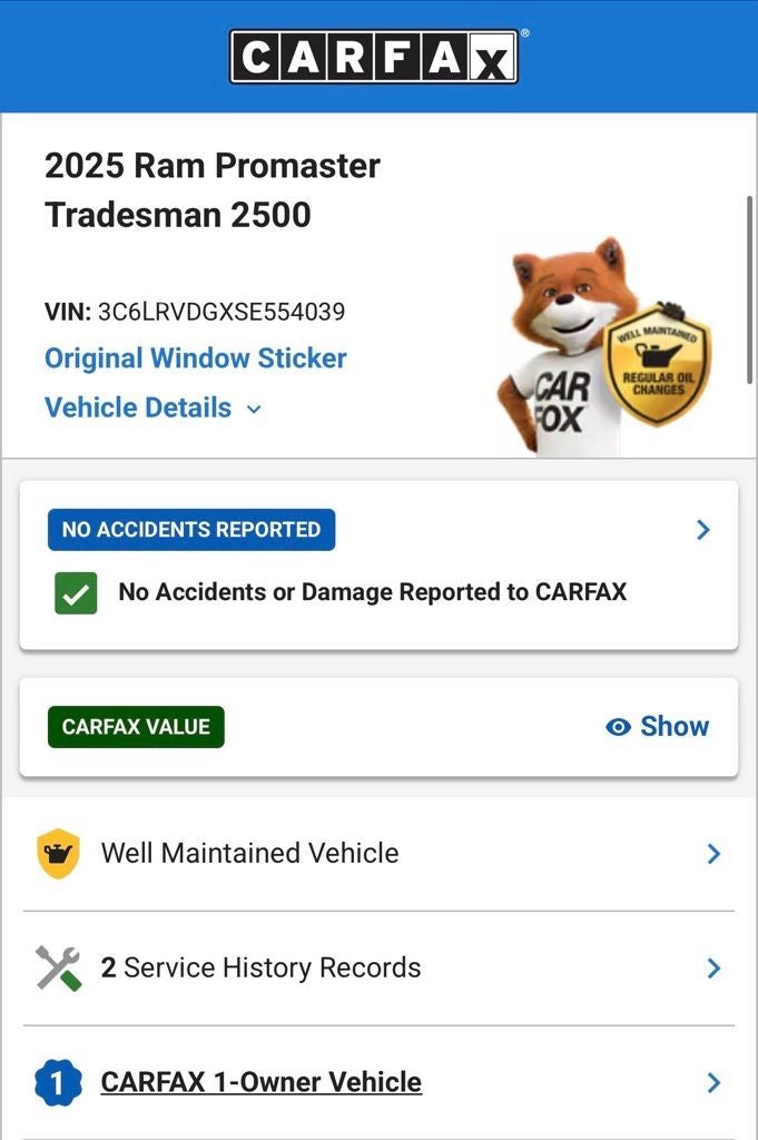 2025 RAM ProMaster 2500 High Roof