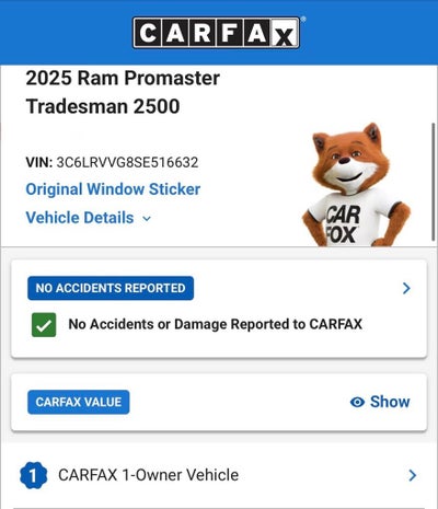 2025 RAM ProMaster 2500 Base