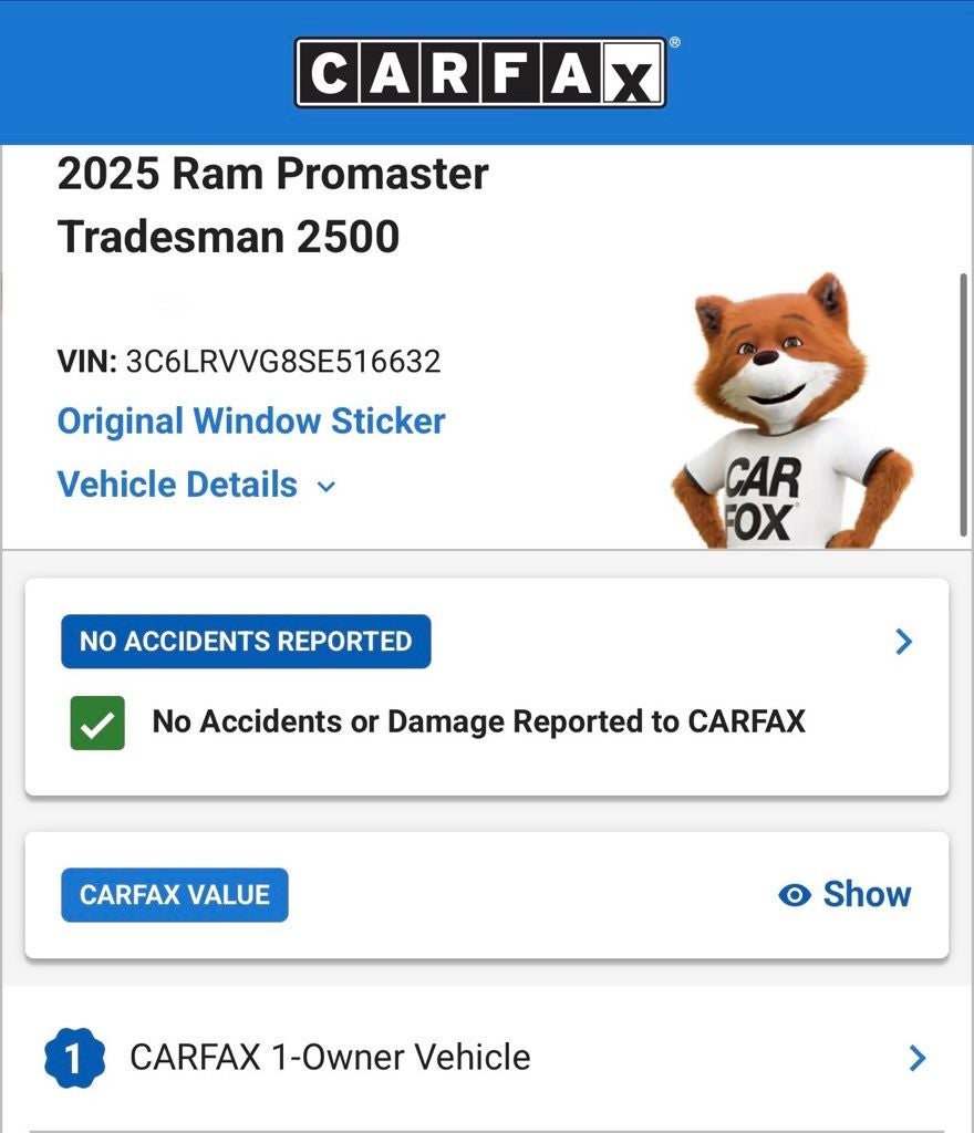 2025 RAM ProMaster 2500 Base