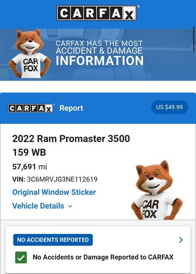 2022 RAM ProMaster 3500 High Roof