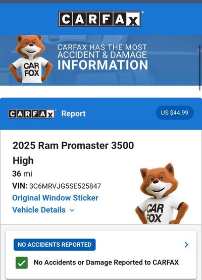 2025 RAM ProMaster 3500 High Roof