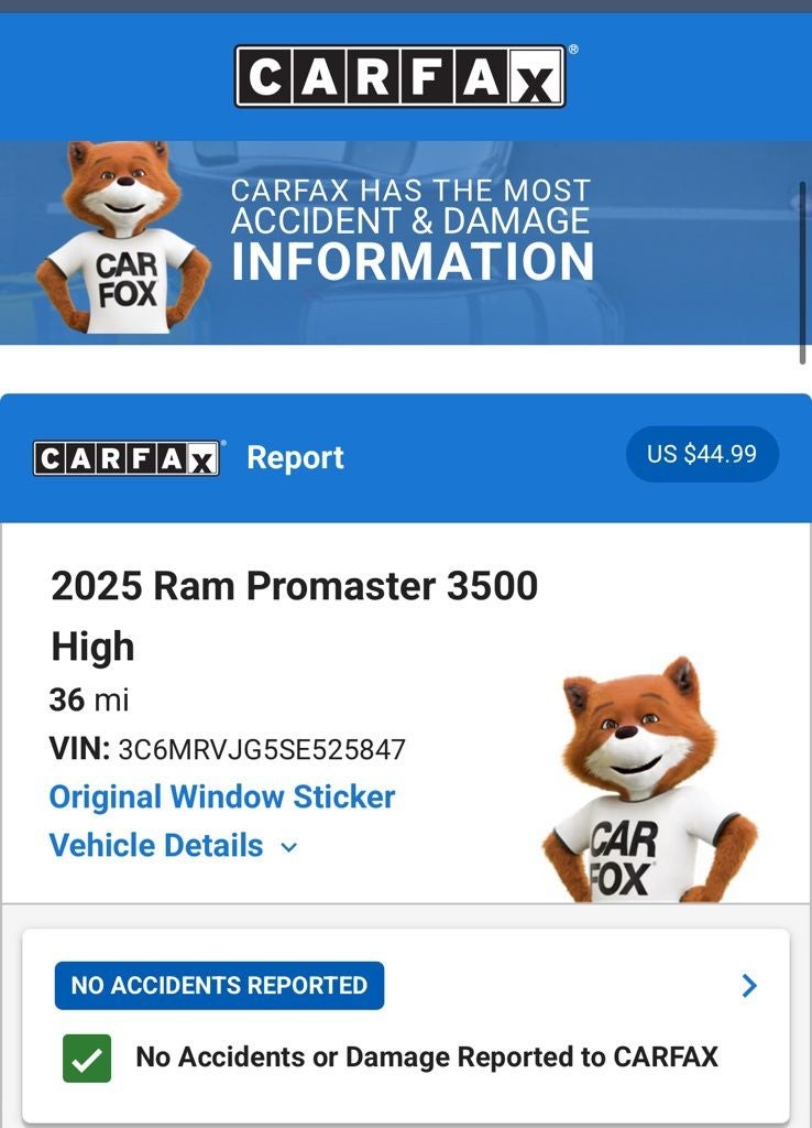 2025 RAM ProMaster 3500 High Roof