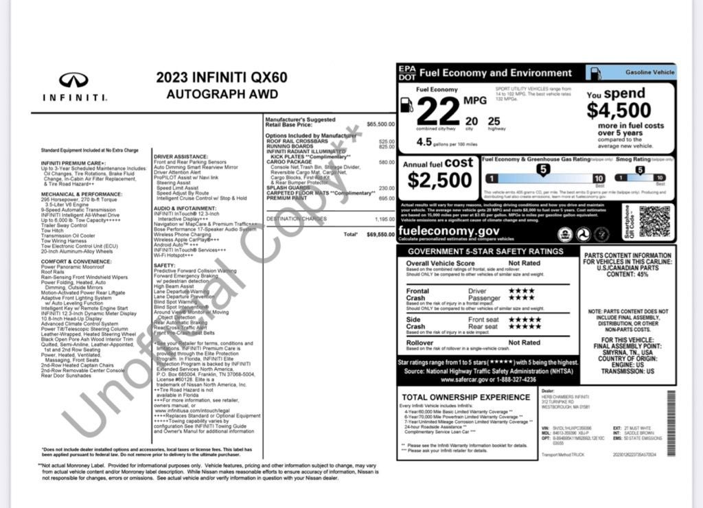 2023 INFINITI QX60 Autograph