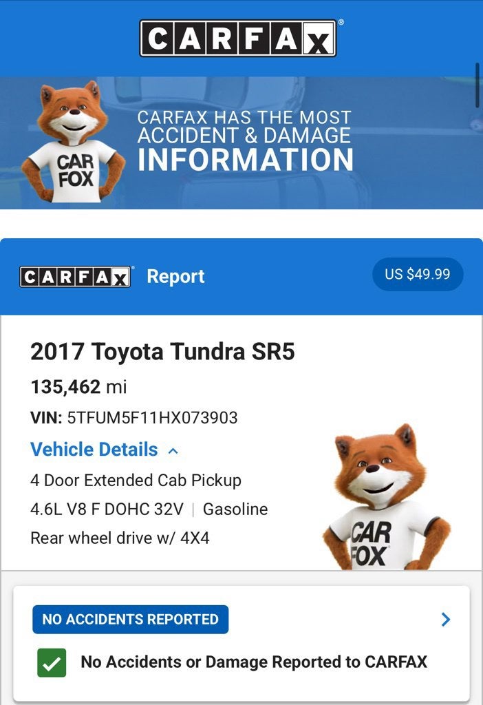 2017 Toyota Tundra SR5 4.6L V8