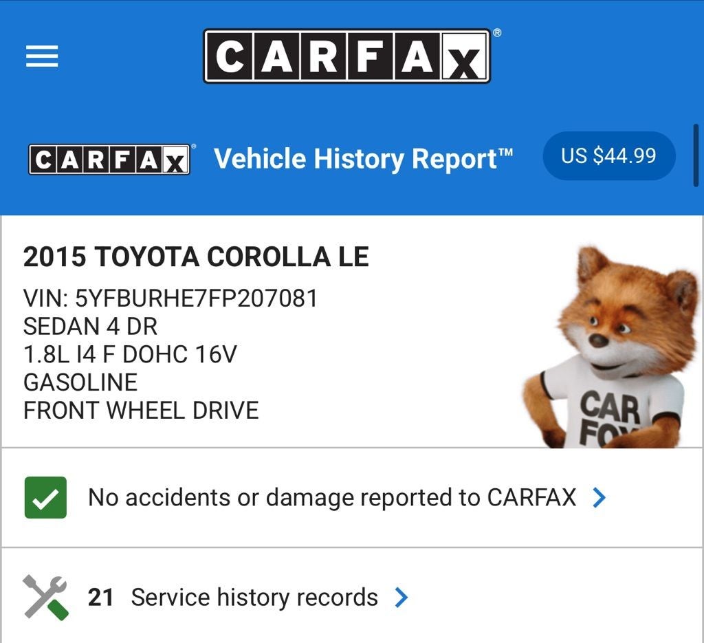 2015 Toyota Corolla LE