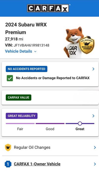 2024 Subaru WRX Premium