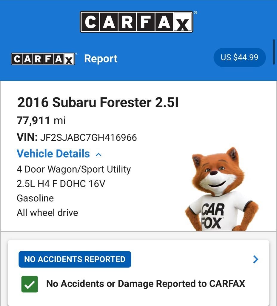 2016 Subaru Forester 2.5i