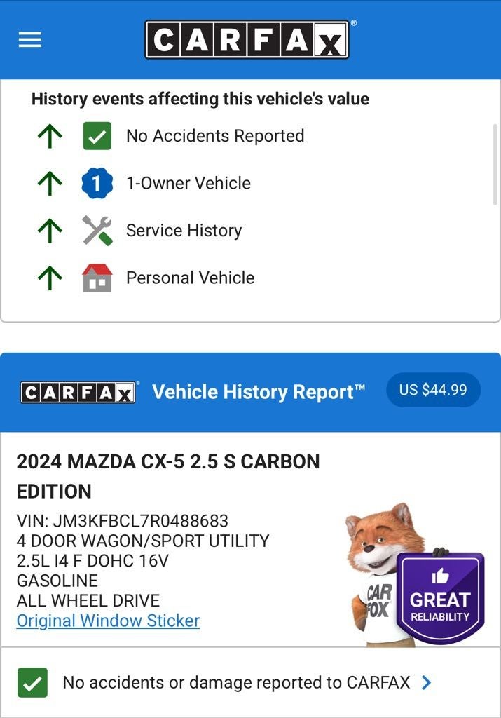2024 Mazda Mazda CX-5 2.5 S Carbon Edition
