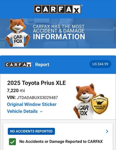 2025 Toyota Prius XLE