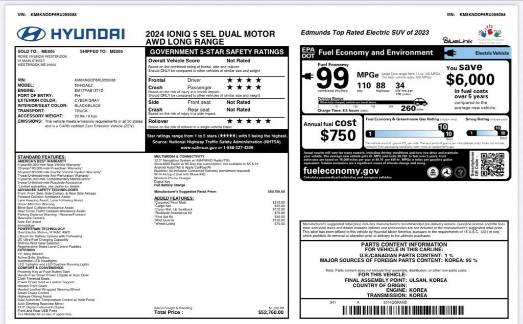 2024 Hyundai IONIQ 5 SEL