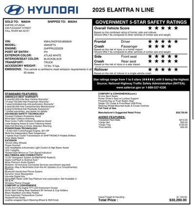 2025 Hyundai Elantra N Line