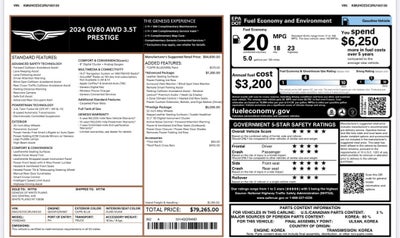 2024 Genesis GV80 3.5T