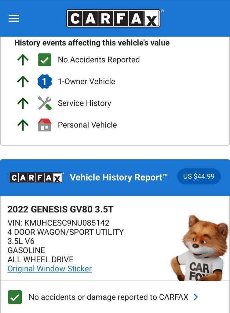 2022 Genesis GV80 3.5T Prestige Signature
