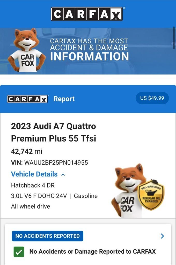 2023 Audi A7 55 Premium Plus quattro