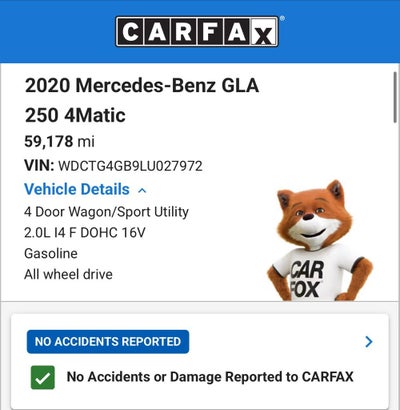 2020 Mercedes-Benz GLA GLA 250 4MATIC®