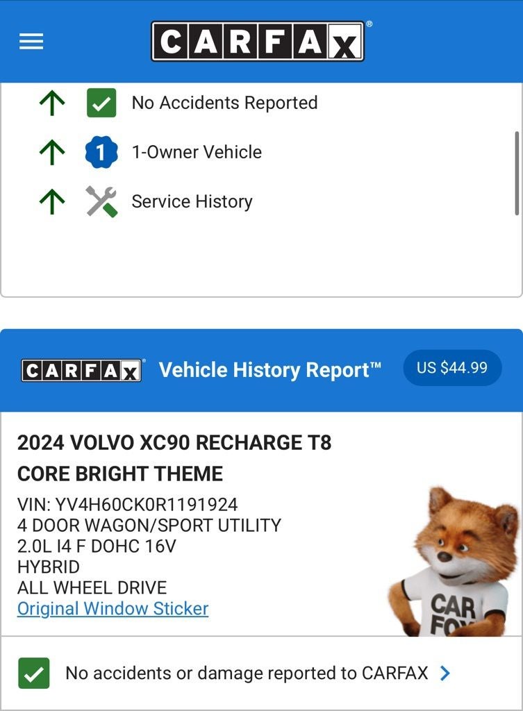 2024 Volvo XC90 Recharge Plug-In Hybrid T8 Core Bright Theme