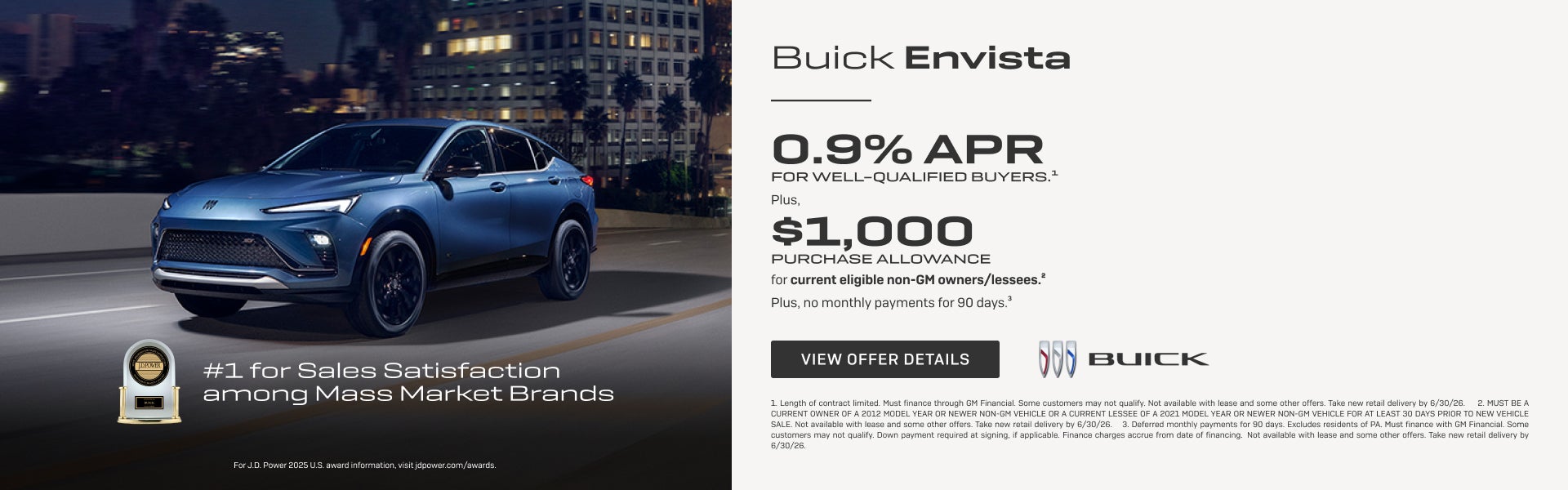 0.9% APR
FOR WELL-QUALIFIED BUYERS.1

Plus, $1,000 PURCHASE ALLOWANCE for current eligible non-GM...
